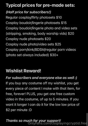 Cosplayingcryptid Free OnlyFans Leaked Free Thumbnail Picture - #GeTKzWootH