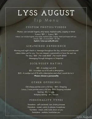 Lyssaugust OnlyFans Leaked Free Thumbnail Picture - #u4V7m1ZhD2